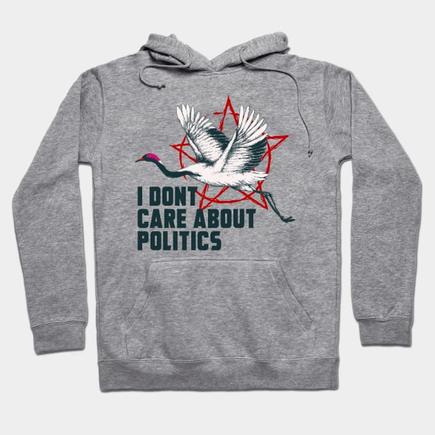 I DONT CARE ABOUT POLITICS Hoodie by theanomalius_merch